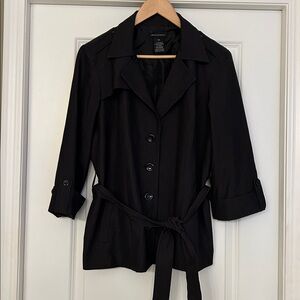 Stylish Black Women's Suit Jacket with Tie & Pants